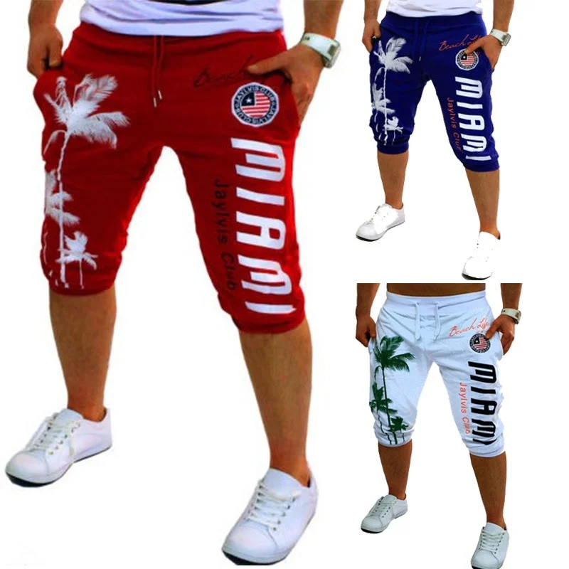 Men's Drawstring Elastic Waist Coco Print Design Fashion