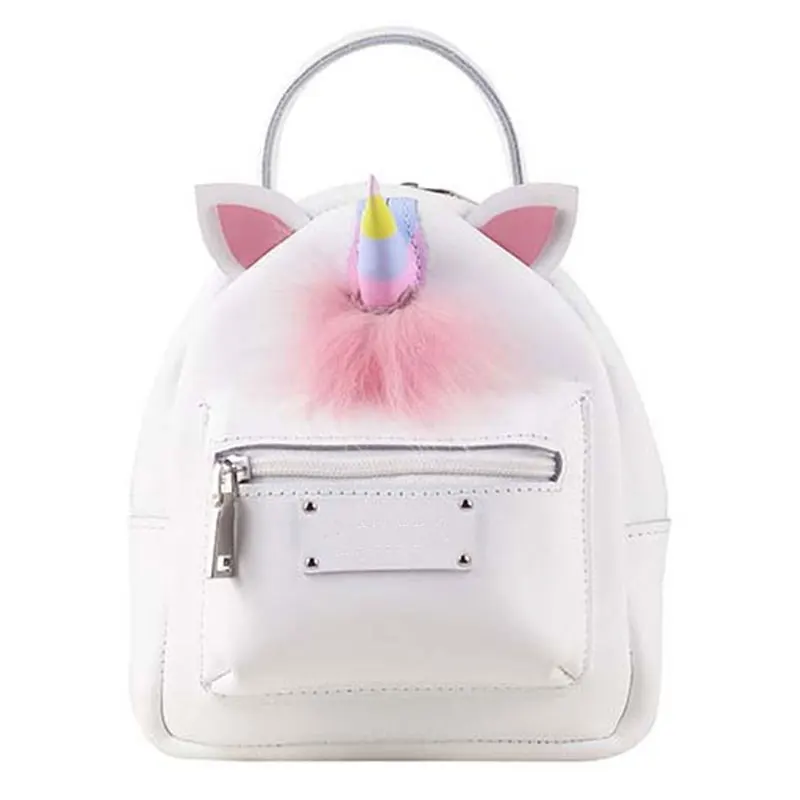 New Fashion Cute Plush Unicorn Shaped Cartoon backpacks PU Leather Hologram Kawaii Women Girls School Bags Mini Backpacks mini backpacks women laser cute plush kawaii unicorn bagpacks pu leather hologram teenager girls school bags back pack mochila