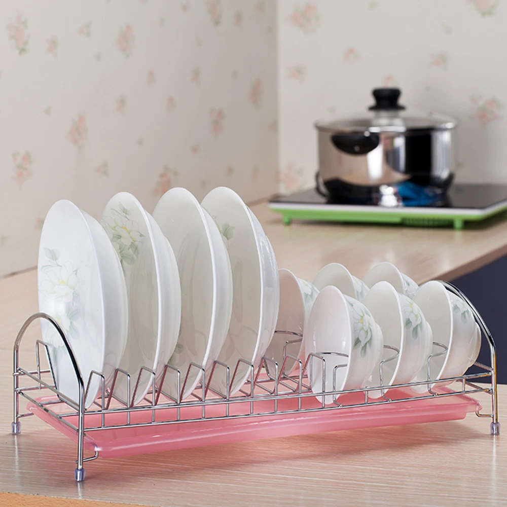 Stainless Kitchen Dish Bowl Rack Kitchen Tableware Vertical Drainer