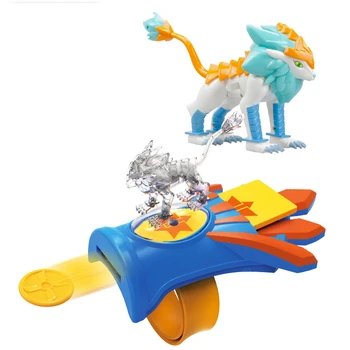 

Eva2king Hot Sale Magic Crystal Hunter Toy Launcher Transformer Toys Funny Luminous Music Oyuncak Juguete For children kids