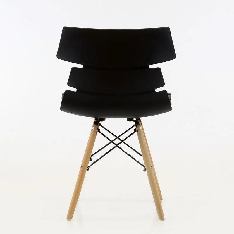  95199 Barneo N-230 Plastic Wood Kitchen Breakfast Interior Stool Bar Chair Kitchen Furniture Black  - 1000005043897