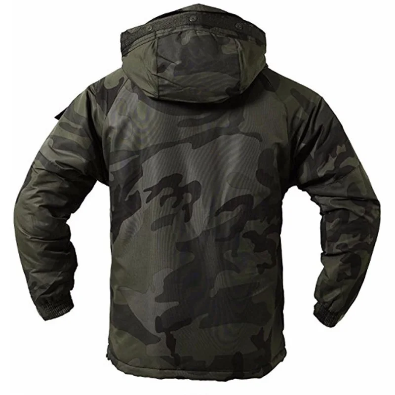 Новая версия "SouthPlay" мужская "Белая Песочная Военная" водонепроницаемая 10000 мм с капюшоном двойная Закрытая камуфляжная теплая куртка