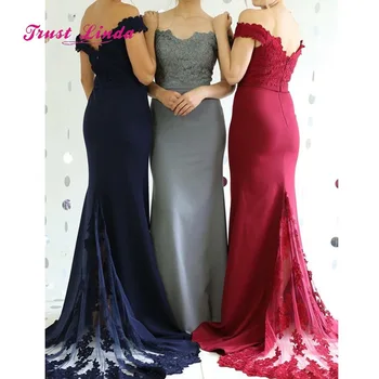 

Amazing Red Bridesmaid Dresses Top Lace Bridesmaid Dresses Long Boat Neck Bridesmaid Mermaid Dresses Wedding Party Dress 2019
