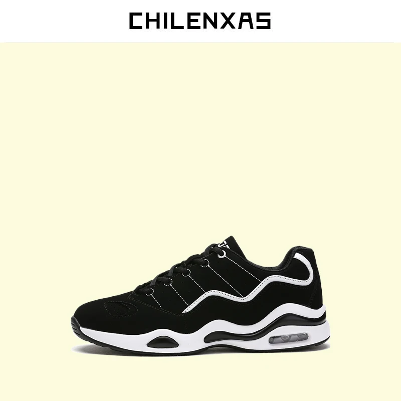 

CHILENXAS Spring Autumn Lightweight Casual Air Mesh Shoes Men Lace-up Outdoor Breathable Height Increasing Fashion Hard-wearing