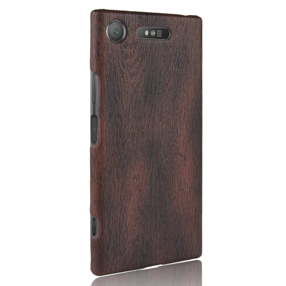 Компактный чехол из искусственной кожи для sony Xperia XZ1, Жесткий Тонкий чехол на заднюю панель для sony XZ1 Mini G8441, 4,6 дюймов, деревянный чехол для телефона, чехол s