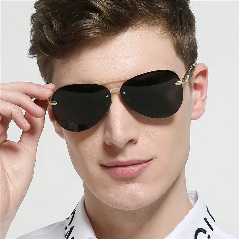 

Sunglasses Men Women Polarized Retro Fashion Outdoor Yurt Unisex Men Womens Brand Design Frameless Sunglasses HD Vision Goggles