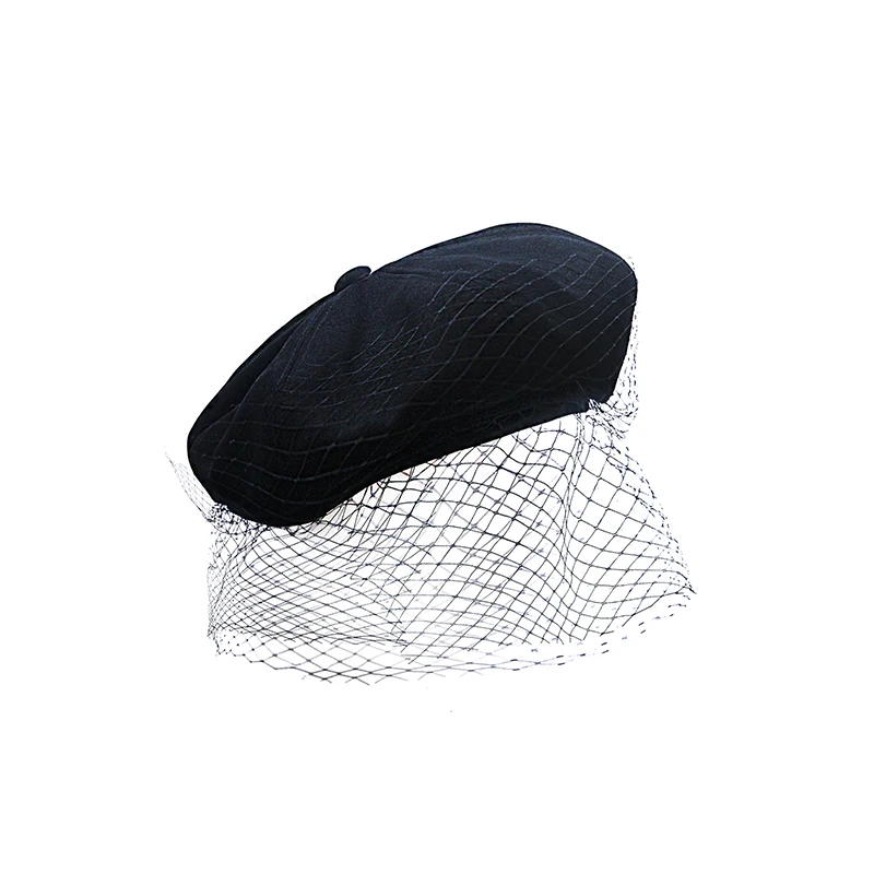 

le palais vintage 2018FW French Classic Vintage Veil Painters Cap Handmade Stylish Cotton Linen Women Cap