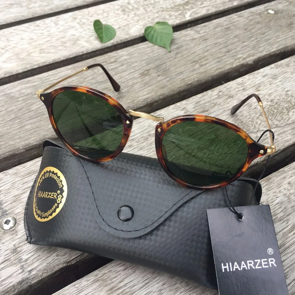 

Real Glass Lens Classic G15 Sunglasses Men Women Luxury High Quality 2447 Acetate Oval Sun Glasses UV400 Oculos De Sol With Box