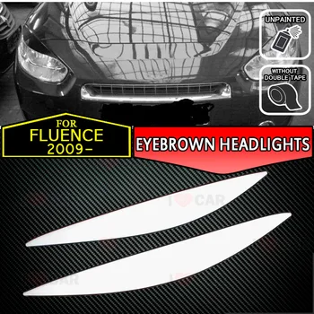 

For Renault Fluence 2009- eyebrows headlights eyelids car styling trim stickers cover brows eyelids trims tuning decoration