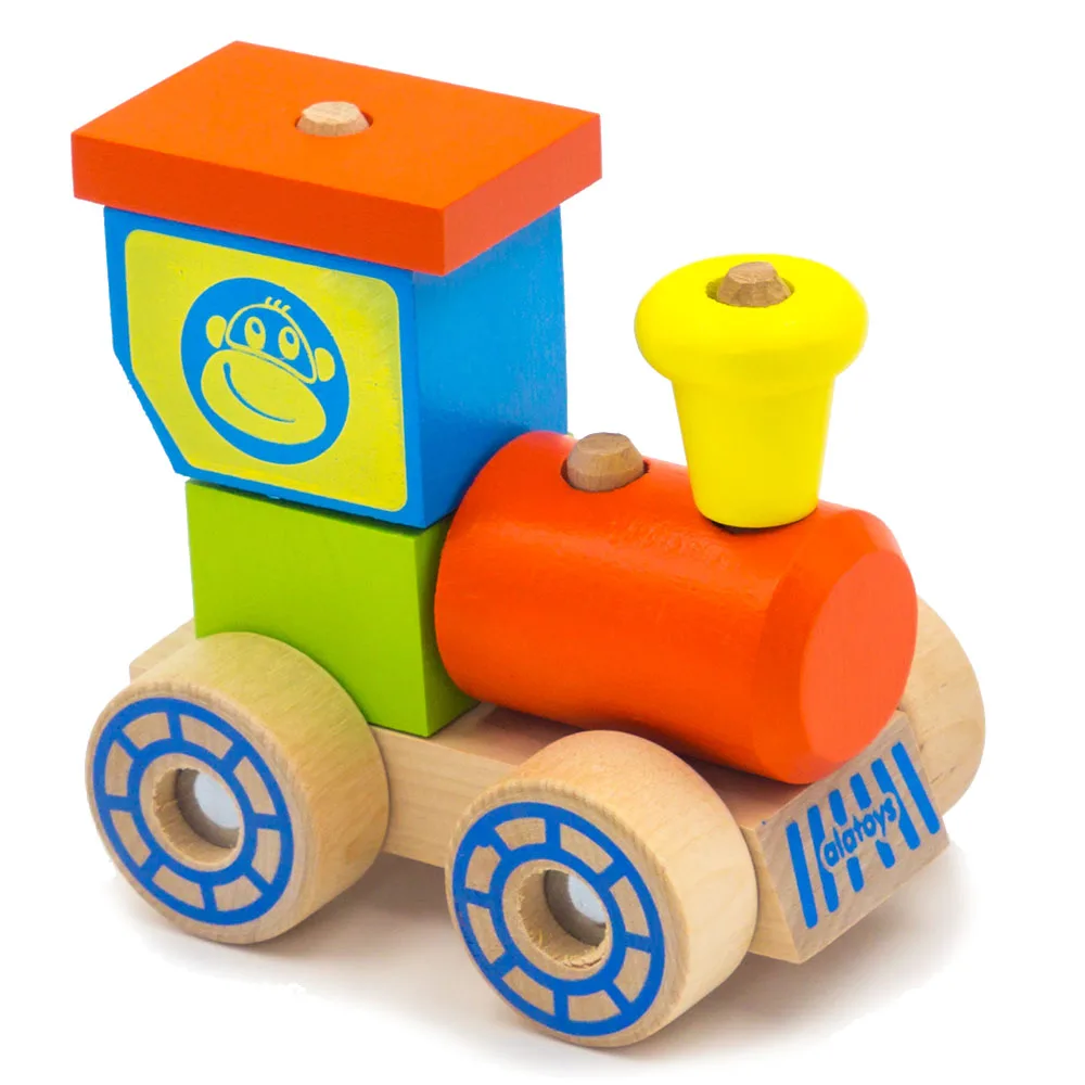 Конструктор каталка &quotПаровозик 2&quot Alatoys KKP03. Количество деталей 6 шт.|blocks|toys