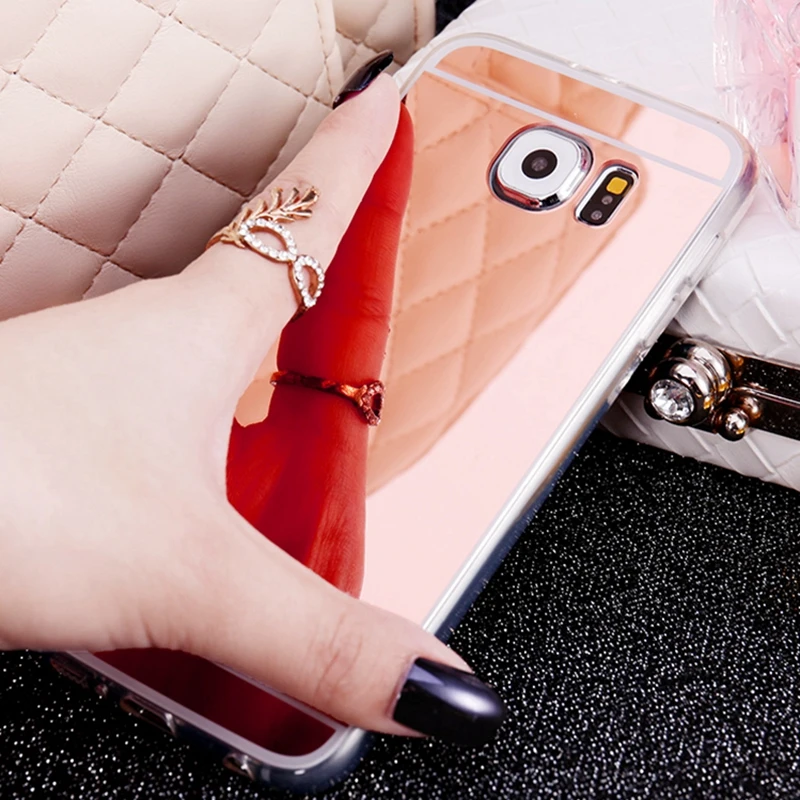

Crystal Mirror Soft TPU Plating Case Protector Cover For Samsung Galaxy S7 edge S6 edge Grand Prime S8 S8 plus S9 S9 plus case