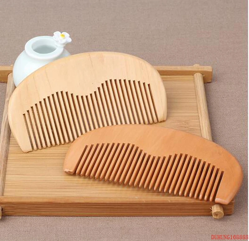 Bolso Barba De Madeira Pentes Pêssego Natural