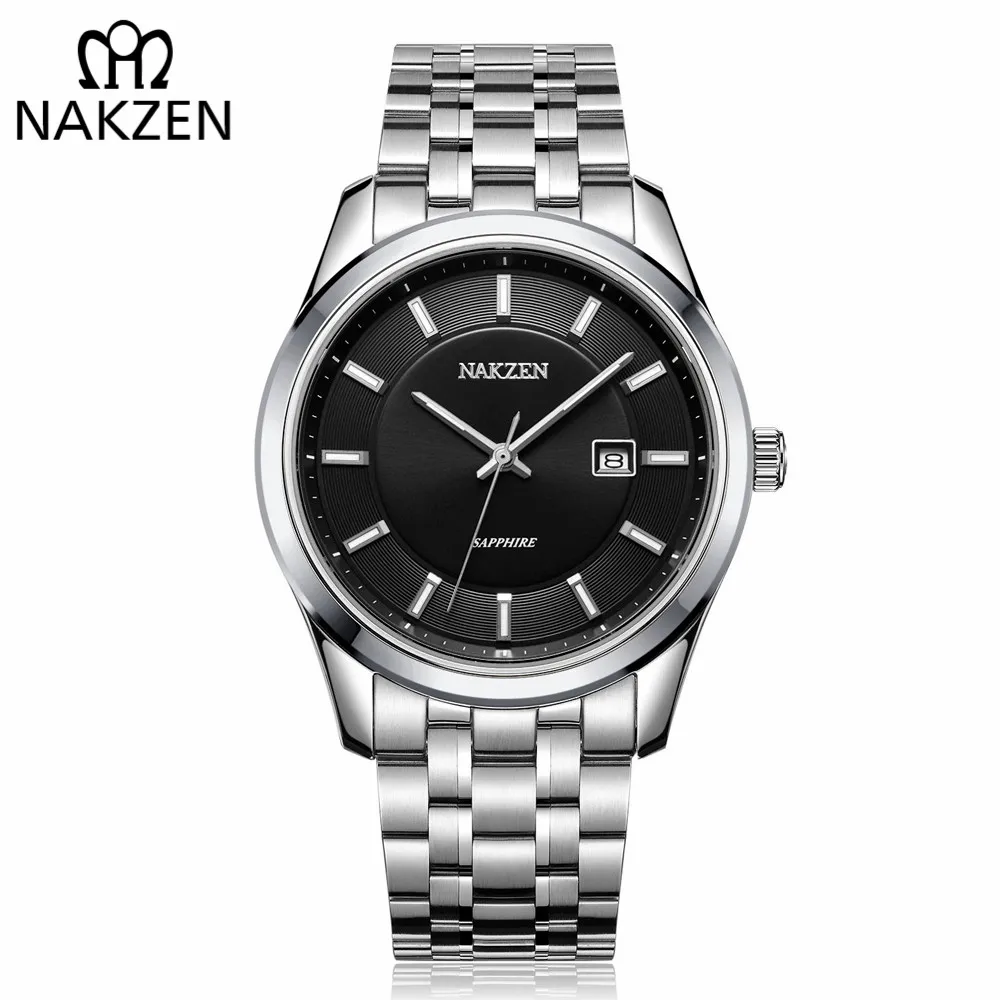 

NAKZEN Top Fashion Brand Men Watch Hour Calendar Display Genuine Waterproof Male Quartz Wristwatches Gift Relogio Masculino