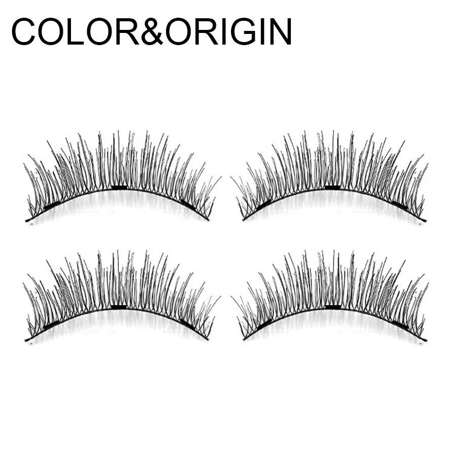 

Color&Origin Magnetic Lashes 6D False Eyelashes 3 Magnet Lashes Fake Eye Lashes Extension Hand Made Strip Eye Beauty 4 pcs/Pack