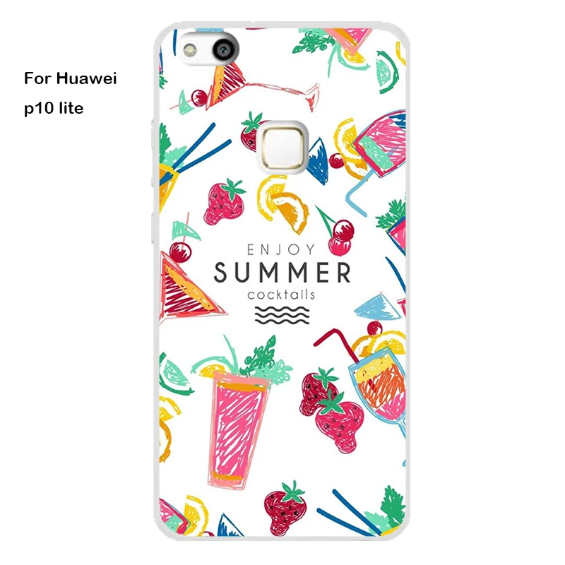 Huawei P10 lite Case Cover TPU Case For Huawei P10 lite Phone Cover Sweet Floral Cute Cat TPU P10 lite Soft Case Fashion 100%   33