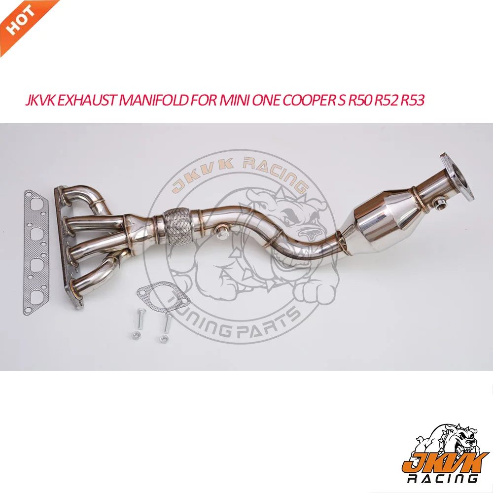 

JKVK RACEING DECAT DE CAT EXHAUST MANIFOLD HEADER FOR MINI ONE 1.6 COOPER S R51 R52 R53