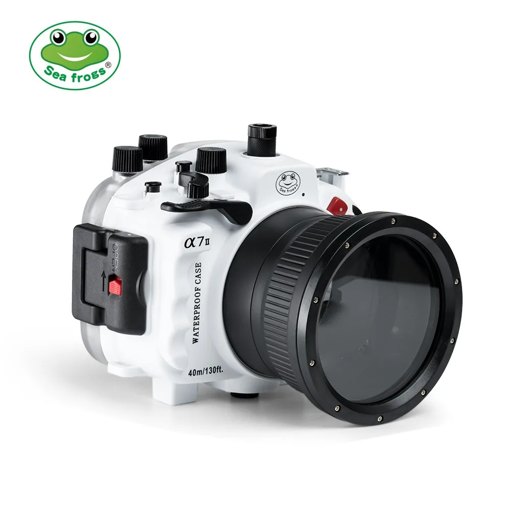 Seafrogs 40 м 130 футов подводный водонепроницаемый чехол для sony A7M2 A7R2 A7 II A7R II A7S II поддержка 28-70 мм объектив с ручкой