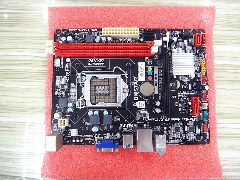 Оригинальная б/у настольная материнская плата для BIOSTAR H81MLC H81 LGA 1150 DDR3 16G SATA3 USB3.0 Micro