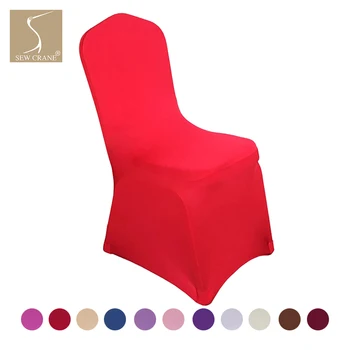 

Set of 6 Premium Quality Super Stretch Spandex Banquet Chair Cover, Off White Lavender Red Blue Coffee Violet Beige Pine Purple