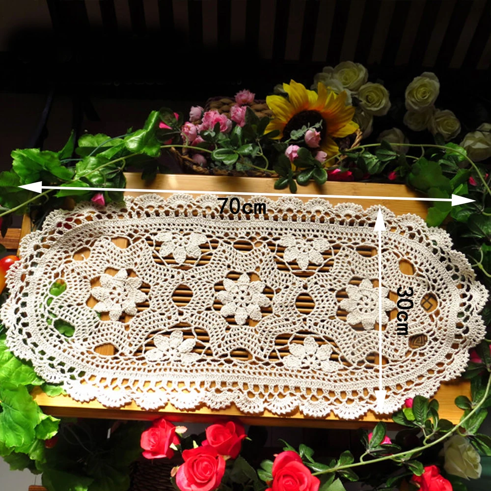 

30 x 70 cm Amazing Oval Table Runners Tablecloths Dining Living Room Table Decorations