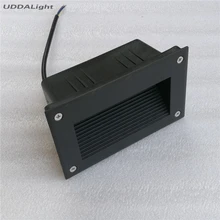 10 шт./лот 160*110 мм светодиодный садовый встраиваемый настенный светильник s 3 Вт 5 Вт, светодиодный шаговый светильник черного цвета