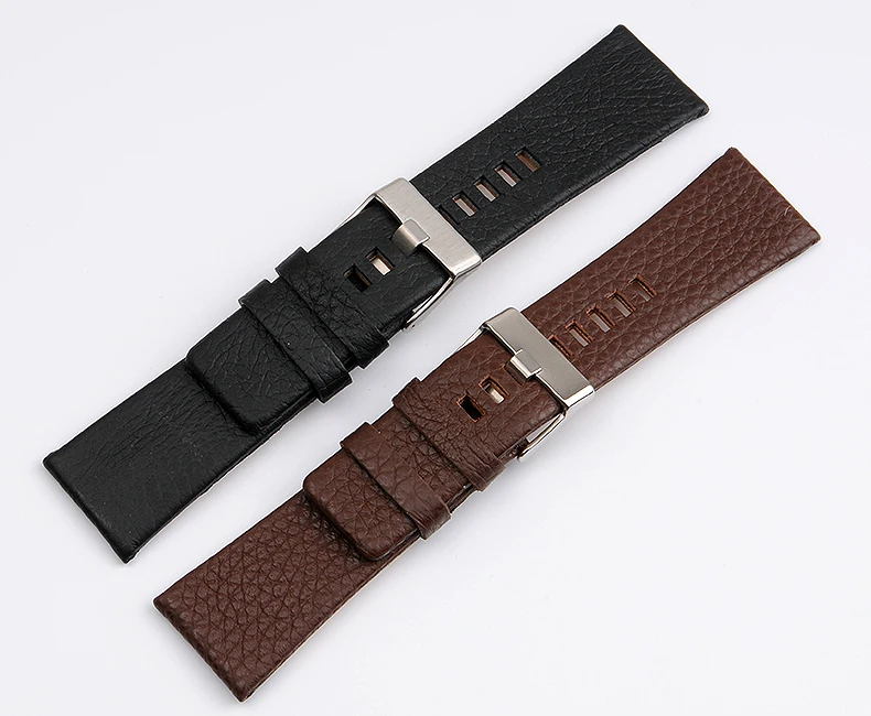 Strong Flexibility Genuine Calf Hide Leather Watchbands Watch Strap DZ7312|DZ4323|DZ7257 Women's And Men's 24 27 28MM