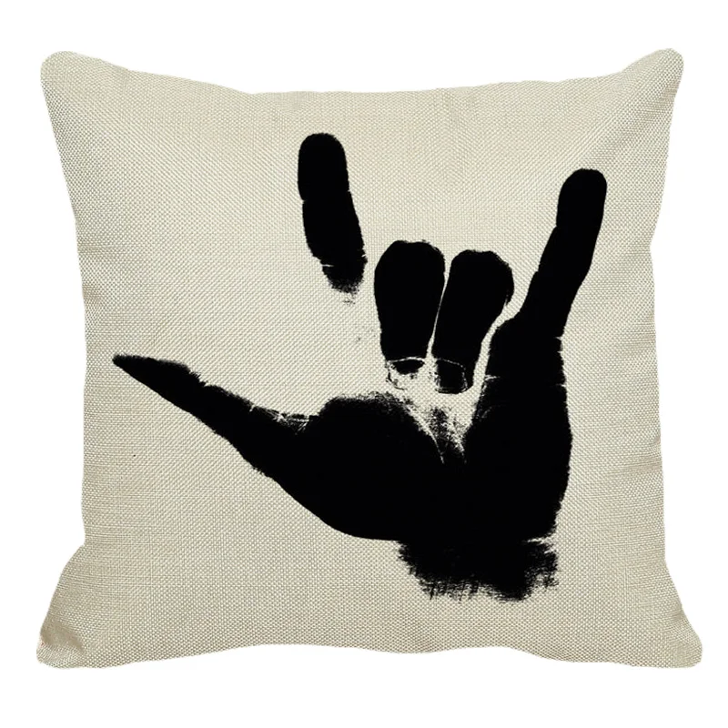 XUNYU I love Rock Music льняная декоративная наволочка для дивана поясная XL042|cushion cover|decorative