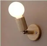 Современные японские деревянные настенные светильники креативная гостиная прикроватная тумбочка для спальни балкон зеркало для прохода фары - Lampshade Color: A