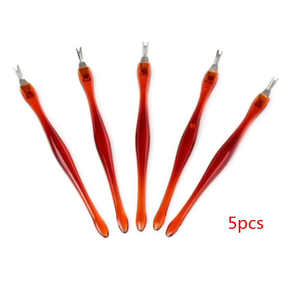 

ELECOOL 5pcs Stainless Steel Cuticle Pusher Nail Art Fork Manicure Tool For Dead Skin Fork Nipper Pusher Trimmer Cuticle Remover