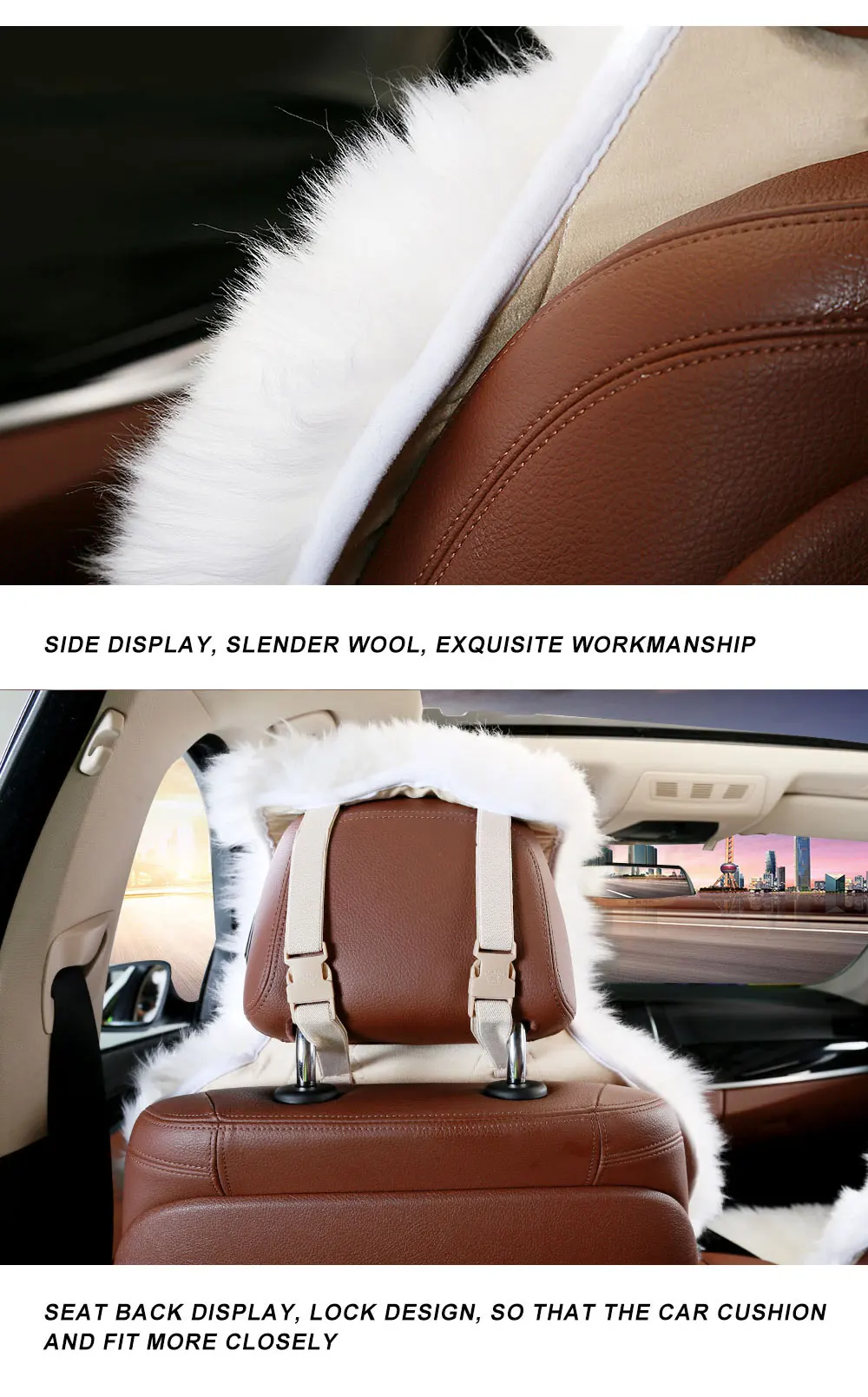 2pcs Natural fur sheepskin car seat cover seasons 3 colour front seat cover for car peugeot 206 for car volvo s40 for car ix25