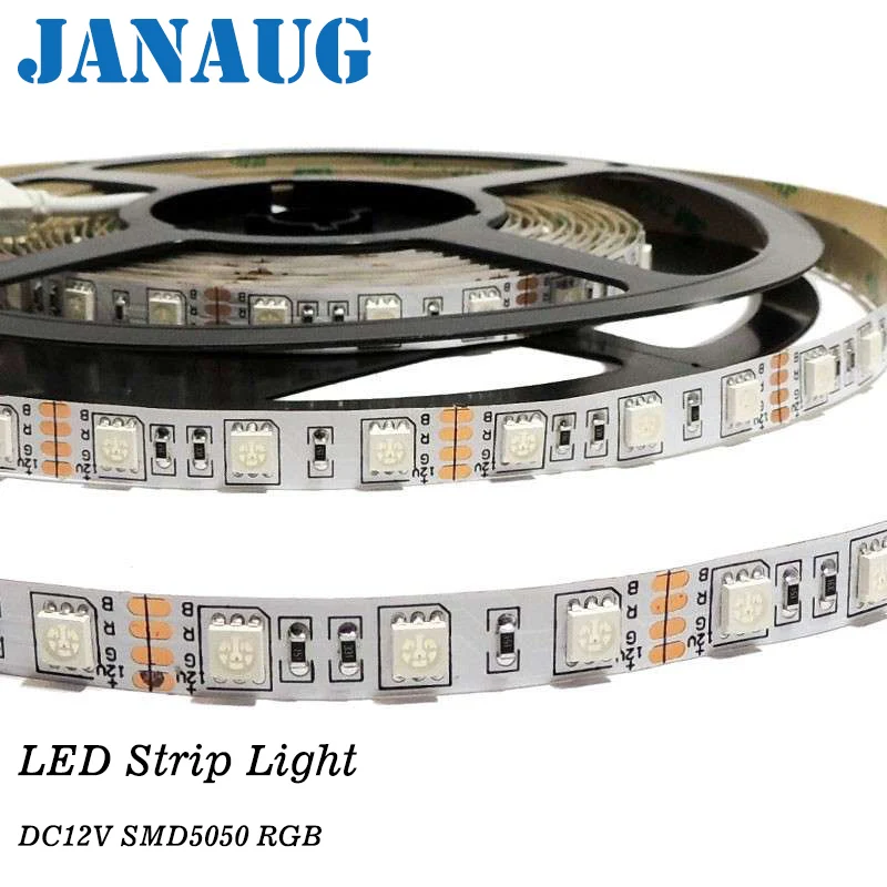 Светодиодные ленты 5050 SMD RGB 3 фишки 10 мм PCB 5 м 300 светодио дный не водонепроницаемый