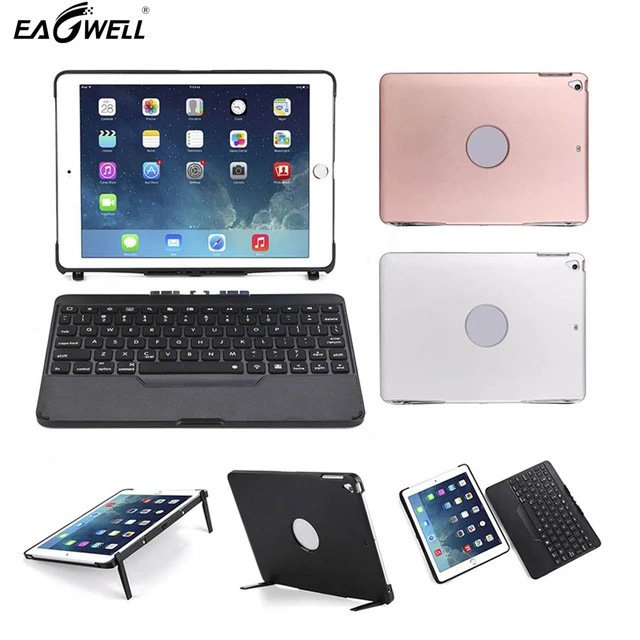 Special Offers Eagwell Detachable Tablet Case + Wireless Bluetooth 7 colors Backlit Keyboard For iPad 9.7 2017/2018 A1822 A1823 A1893 A1954
