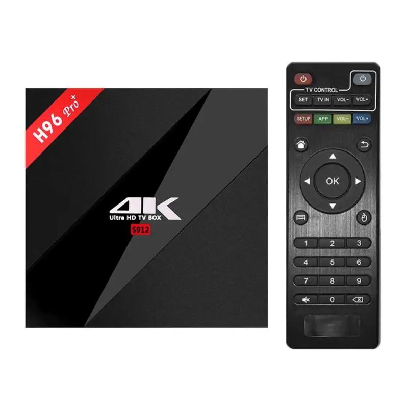 

H96 Pro+ Amlogic Octa-core HD Media Player Android TV Box 3G+32G WiFi BT HDMI 4K EU US Plug Black