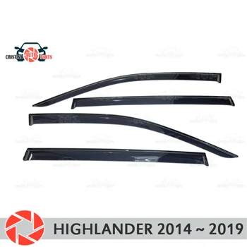 

Window deflector for Toyota Highlander 2014~2018 rain deflector dirt protection car styling decoration accessories molding