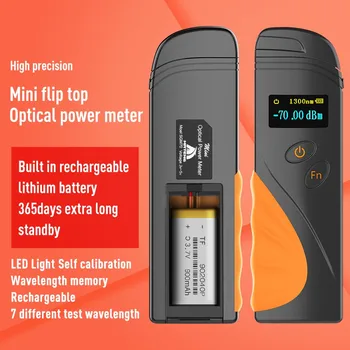 

GYLC Flip Top Mini Optical Power Meter High Precision Fiber Optic Light Decay Meter Rechargeable Lifetime Warranty