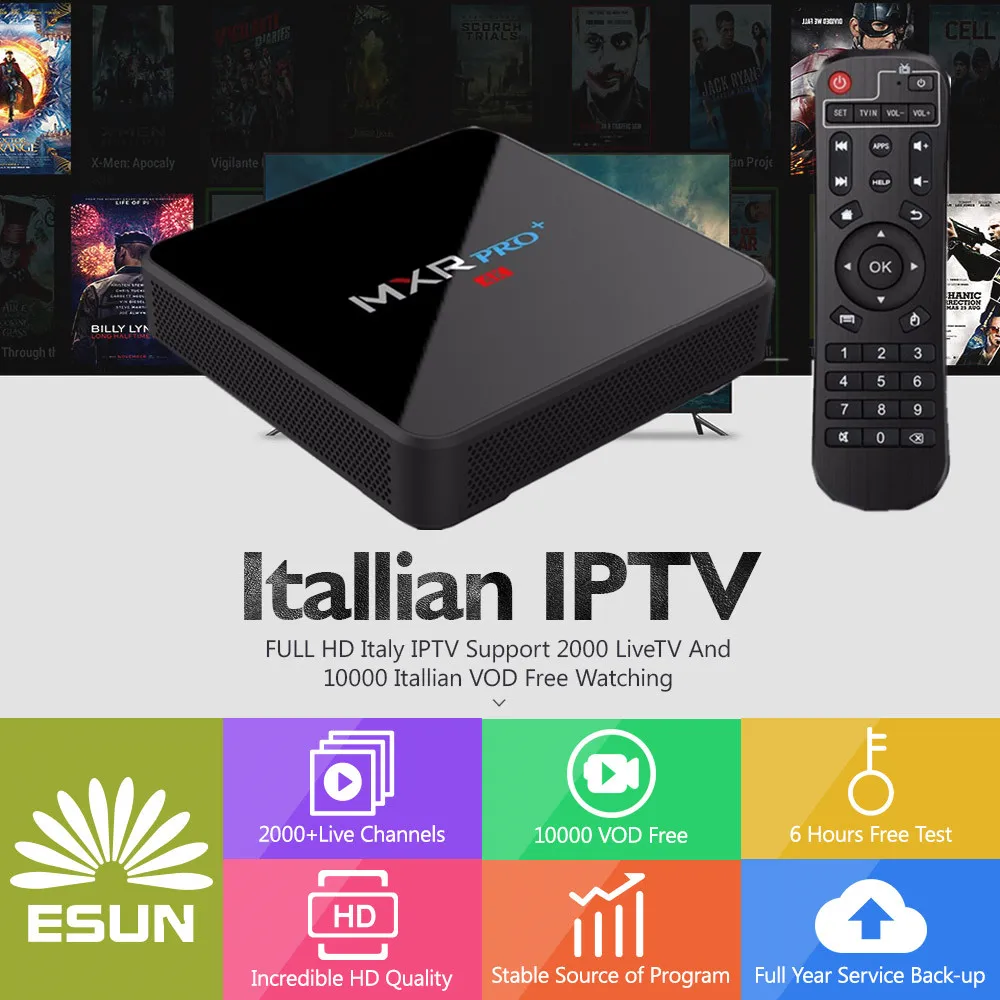 

MXR PRO+ With 1 Year Italy IPTV Box Configured Europe IPTV Italy IPTV Albania ex-yu channels BOX Set Top Box