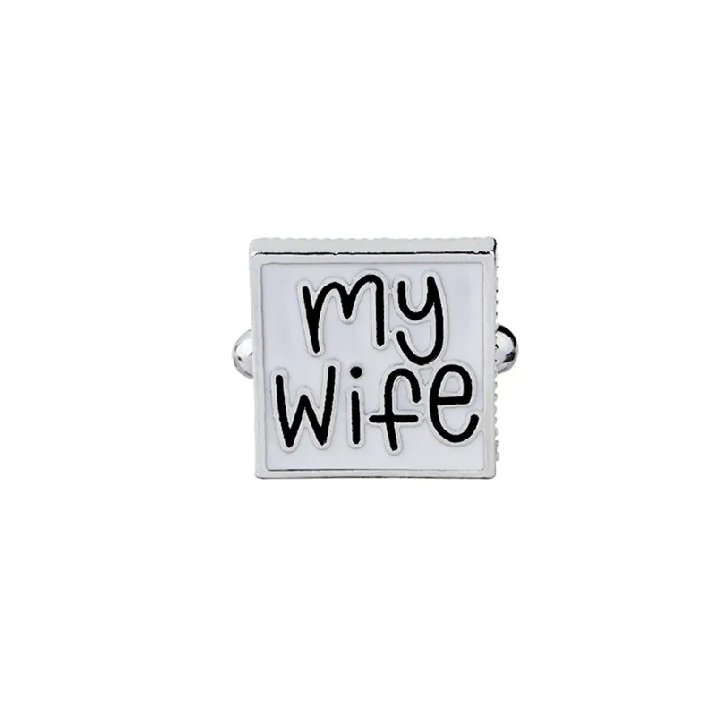 Fashion Cufflink For Men Husband I Love My Wife 2018 Design Good Husband Cuff Link Men Shirt Charm Cufflinks Anniversary Gift R4