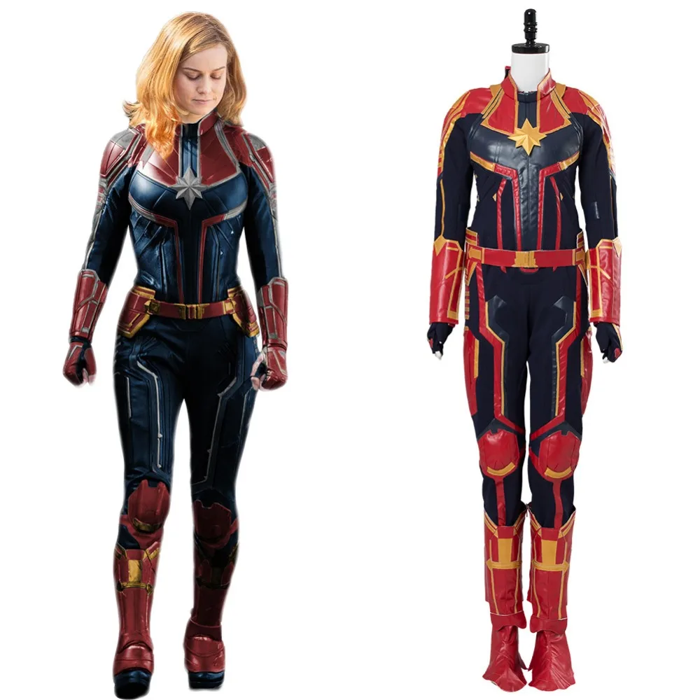 Avengers 4 Captain Marvel Cosplay Costume Carol Danvers Cosplay Costume