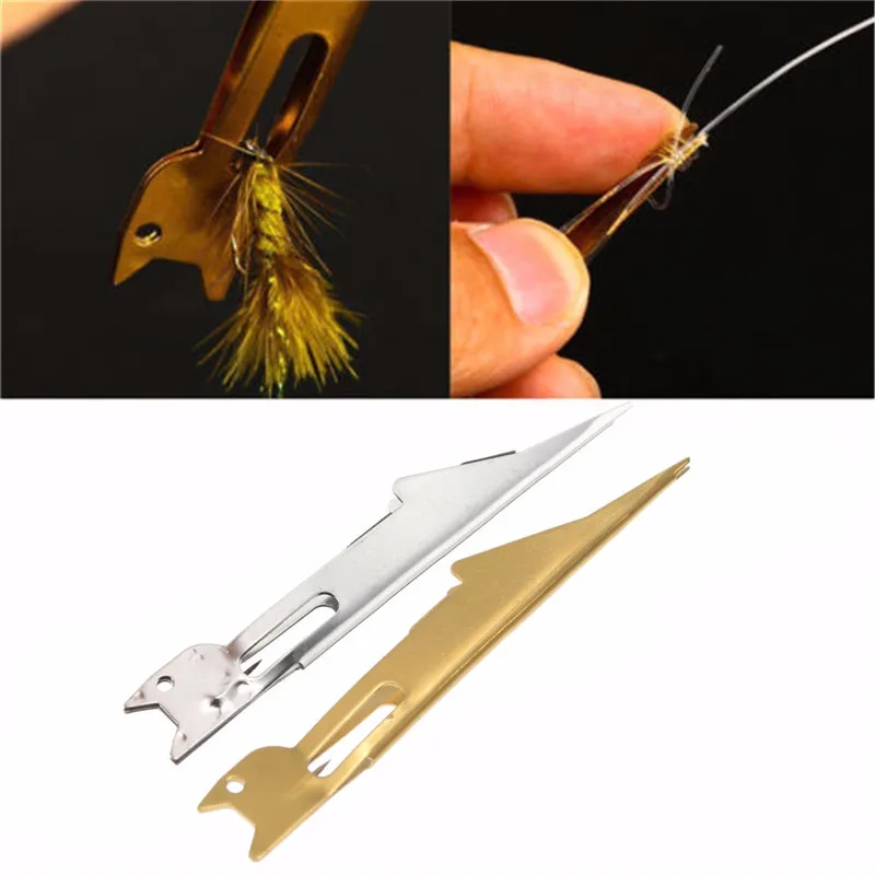 Bobing 1pc Gold 10cm 9.4g Aluminum Tie Fast Knot Tying Tool Fly Fishing