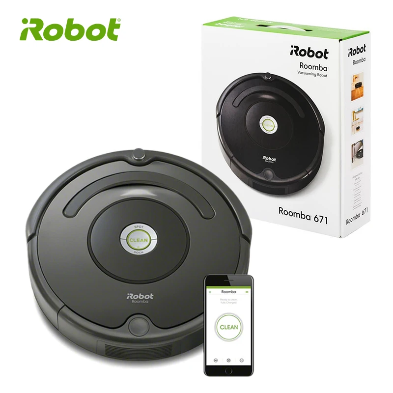 IRobot Roomba 671 робот пылесосы для автомобиля технология грязи обнаружить все в одном этаже умный Электрическая Швабра ковры волос пыли APP