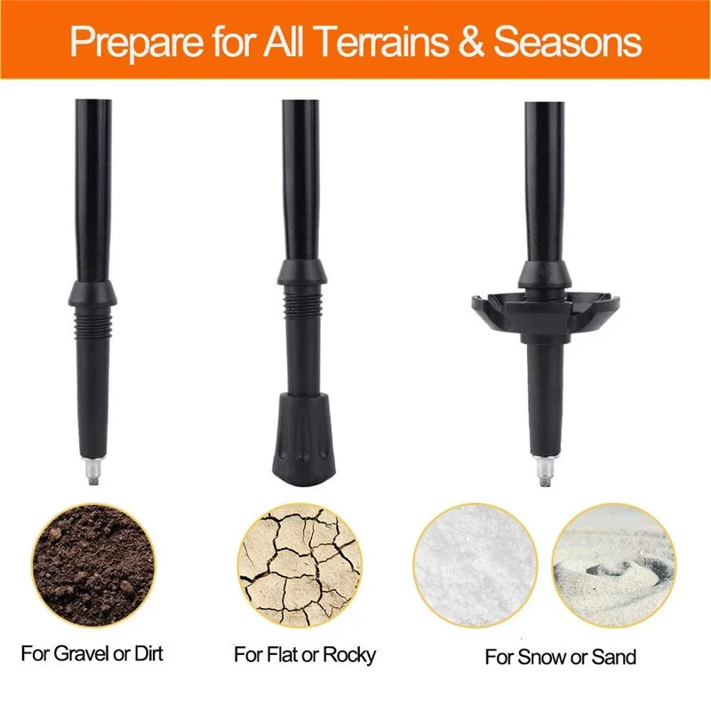 2pc Hiking Walking Sticks Carbon Fiber Trekking Poles Ultralight Camping Hiking Foldable Nordic Walking Pole Telescopic Crutches