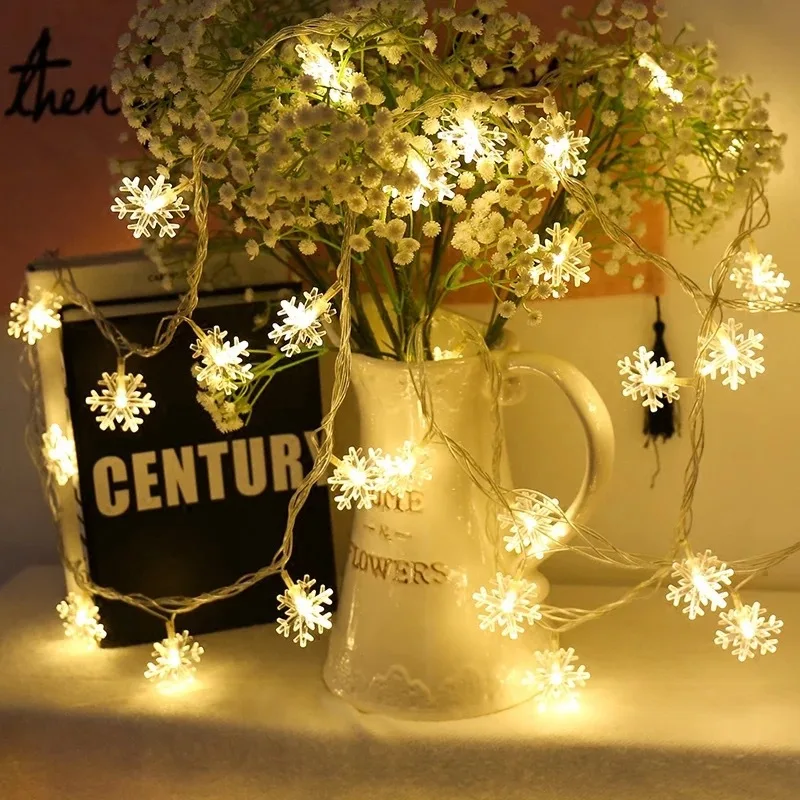 

2019 Cute Snow Flake LED Light String Garland Battery Girl USB Windows Wall Christmas Tree Bedroom Nursery Hanging Fairy Lights