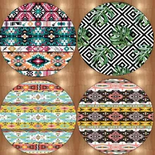 Else ацтеков Vinrage цвет геометрический 3d принт нескользящие микрофибры круглый ковры области для гостиная кухня спальня ванная комната