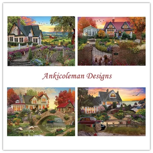 

Home Sweet Home - Counted Cross Stitch Kits - DIY Handmade Needlework For Embroidery 14 ct Cross Stitch Sets DMC Color