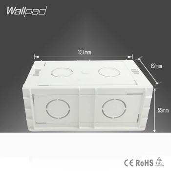 UK 146 Standard Wallpad 137*82*55MM Cassette Universal White Wall Mount Box for 146*86mm Wall Switch and Socket Back Box