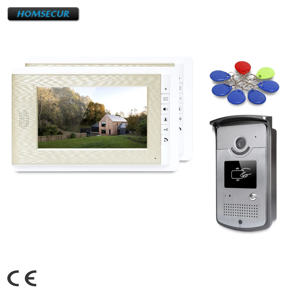 

HOMSECUR 7inch Wired Video Door Entry Phone Call System with Mute Mode for Home Security : XC001+XM708-G