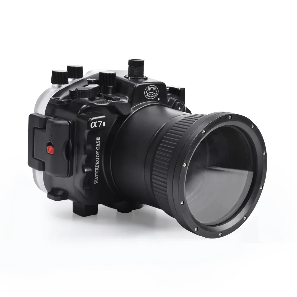 Seafrogs 40 м 130 футов подводный водонепроницаемый чехол для sony A7M2 A7R2 A7S2 A7 II A7R II A7S II поддержка 28-70 мм с ручкой