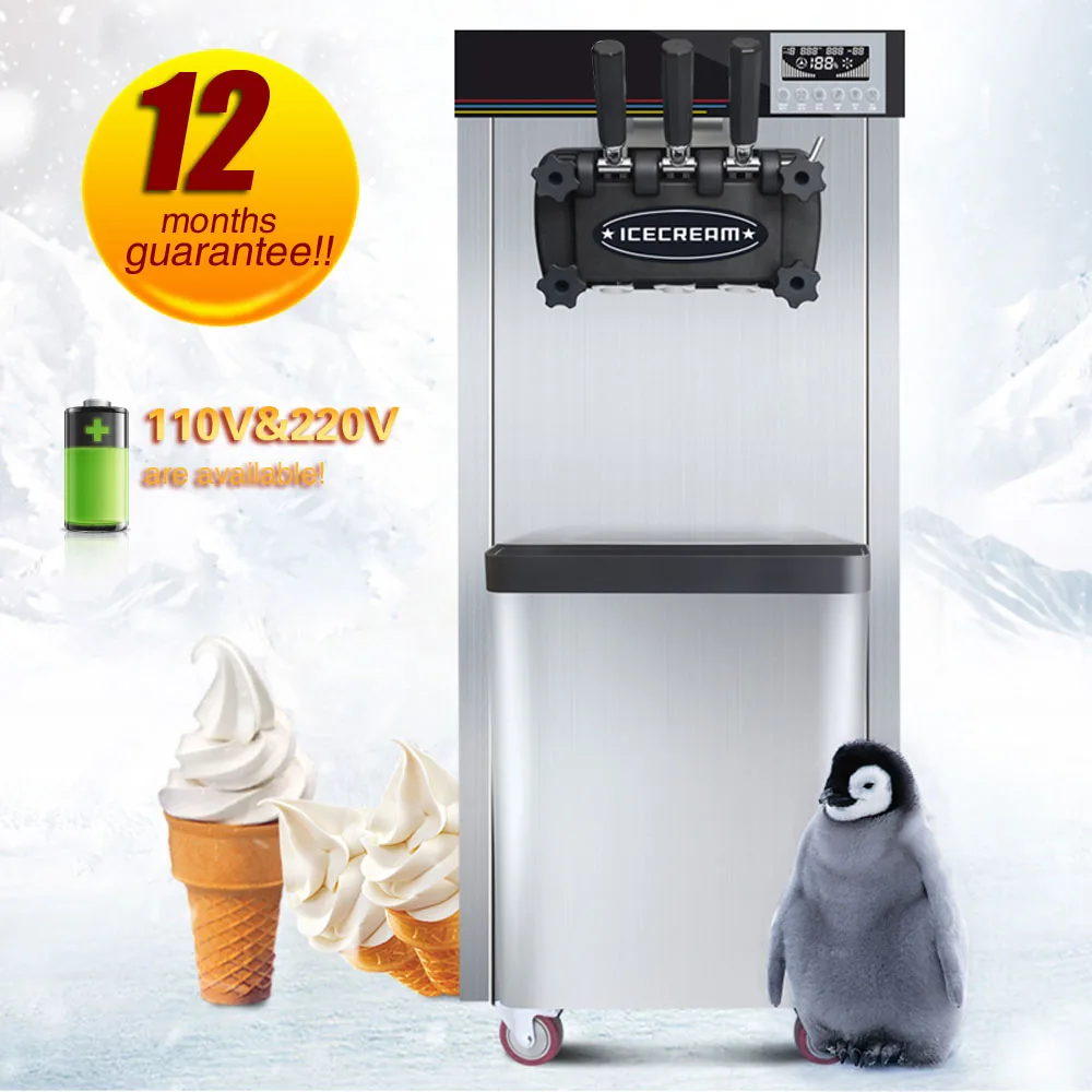 

Soft ice cream maker GMCC Compression Refrigerant R410A with automatic cleaning function USA stock