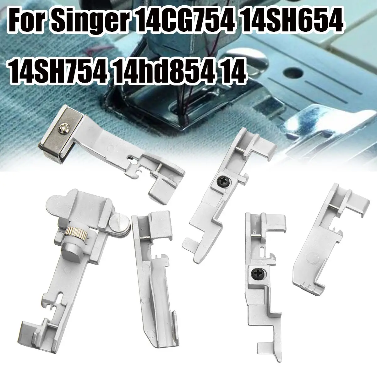 Overlock Serger 6 presser Feet for 14CG754 14SH654 14U555 14U557 Consew