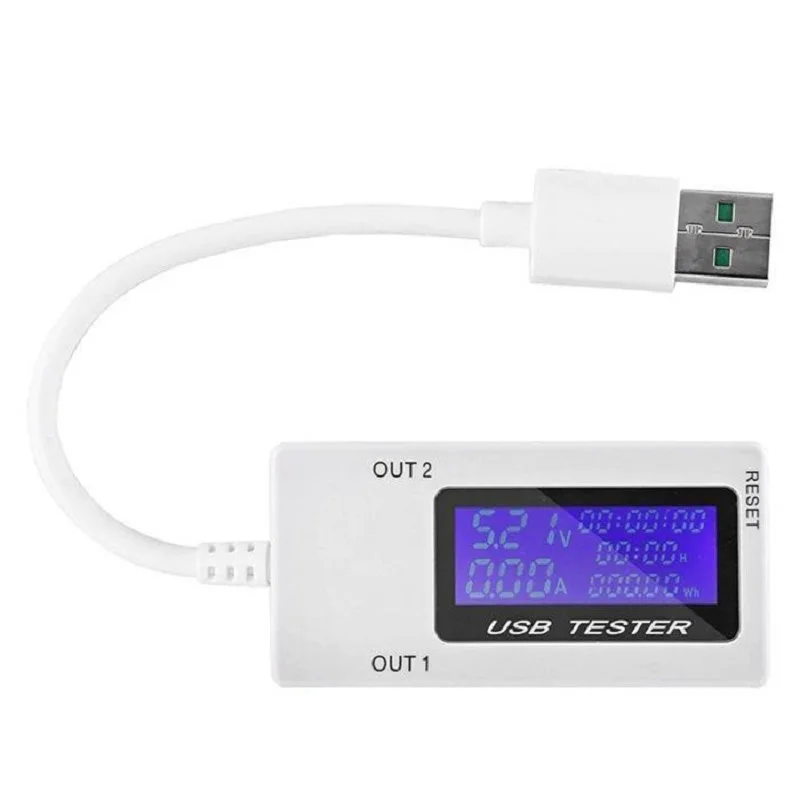 Mini Dual USB Current Voltage Tester USB Ammeter Charging Tester Monitor USB Ports Digital Display DC 4-30V 0-5A 0-150W New